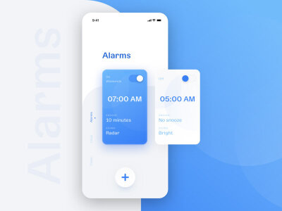 一组款闹钟App界面设计分享