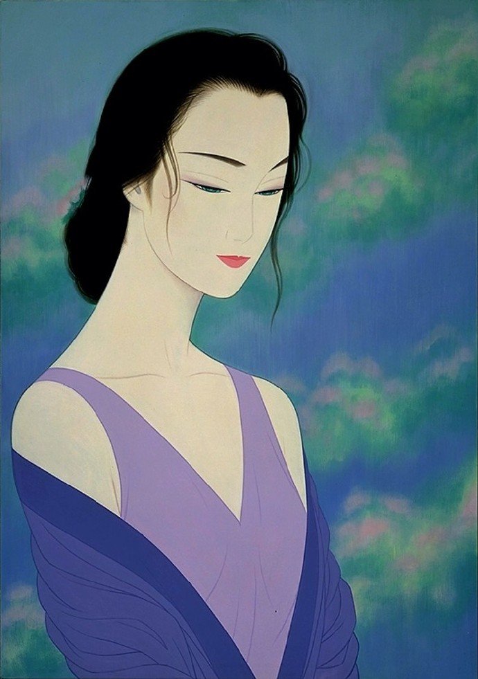 鹤田一郎的版画美人