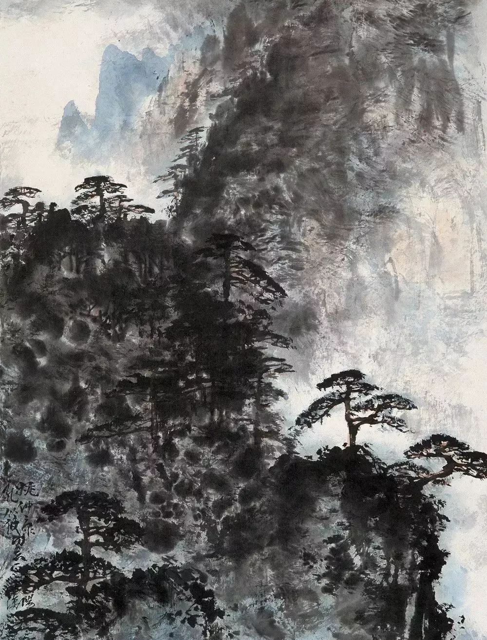 岭南画派代表人物关山月（1912－2000）作品 /以山水画闻名于世，坚持岭南派革新主张，其画立意高远，境界恢宏（我们熟知的柔情铁汉徐锦江是关山月的关门弟子） ——