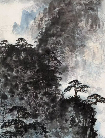 岭南画派代表人物关山月（1912－2000）作品 /以山水画闻名于世，坚持岭南派革新主张，其画立意高远，境界恢宏（我们熟知的柔情铁汉徐锦江是关山月的关门弟子） ——