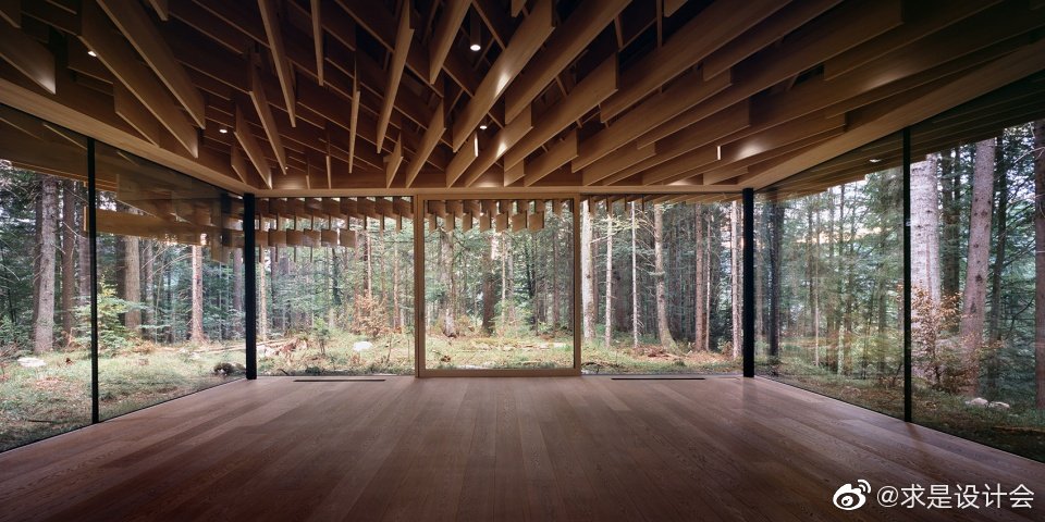 WOOD / PILE冥想小屋，德国 / 隈研吾建筑都市设计事务所。#求是爱设计#