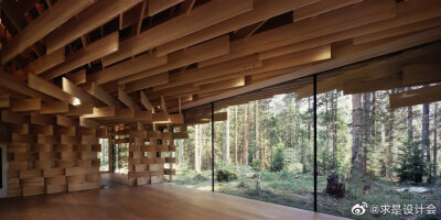 WOOD / PILE冥想小屋，德国 / 隈研吾建筑都市设计事务所。#求是爱设计#