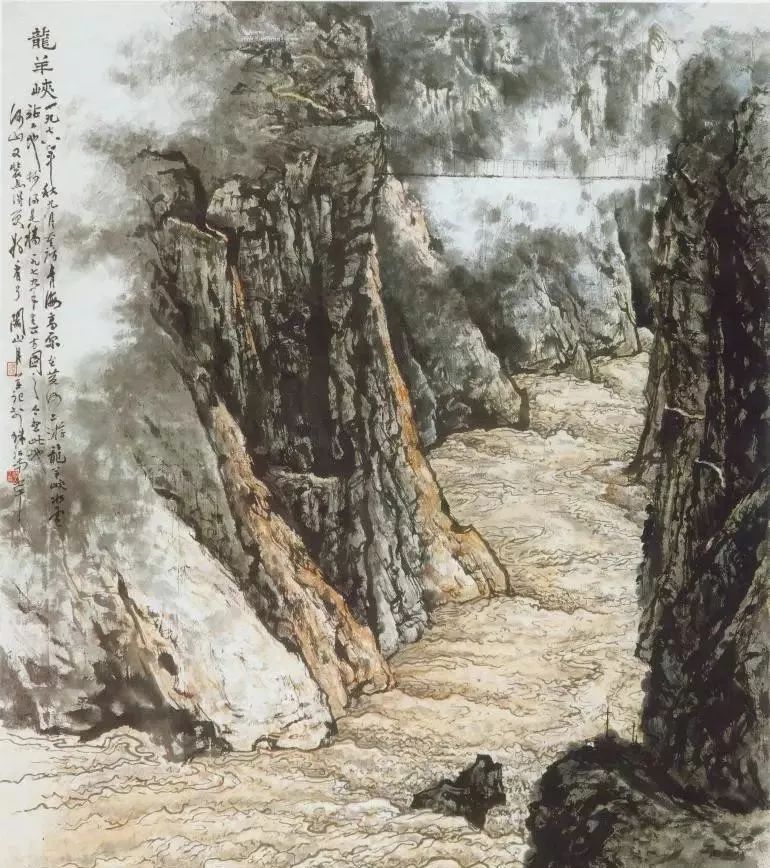 岭南画派代表人物关山月（1912－2000）作品 /以山水画闻名于世，坚持岭南派革新主张，其画立意高远，境界恢宏（我们熟知的柔情铁汉徐锦江是关山月的关门弟子） ——