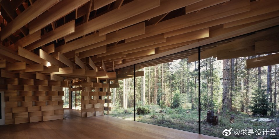 WOOD / PILE冥想小屋，德国 / 隈研吾建筑都市设计事务所。#求是爱设计#