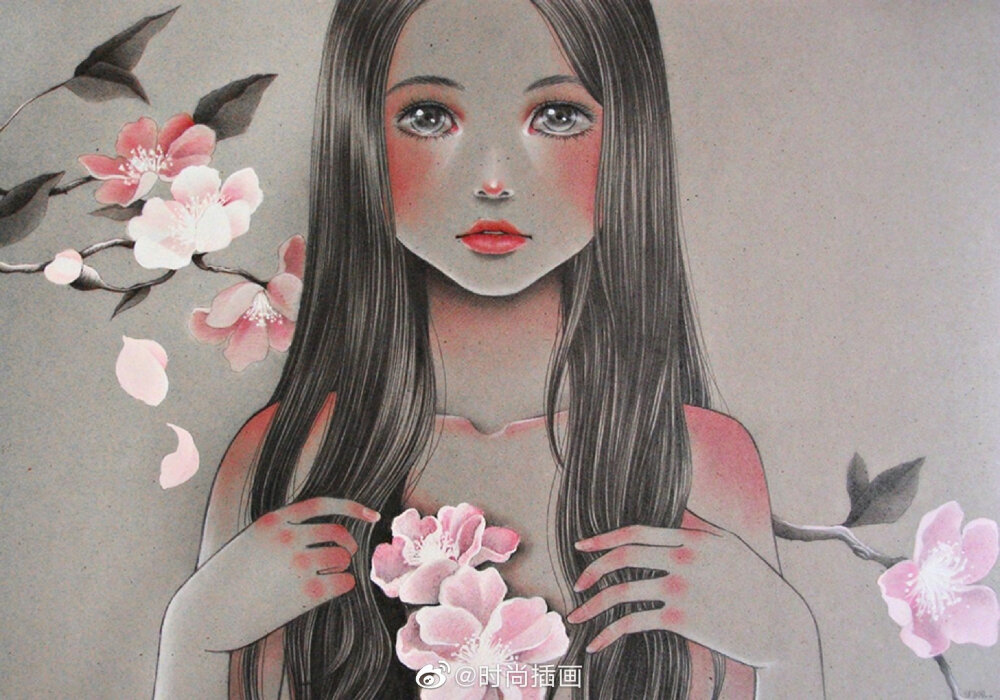 智利插画家 Victoria Rivero 少女的冥想