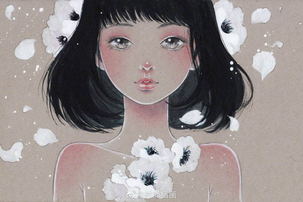 智利插画家 Victoria Rivero 少女的冥想