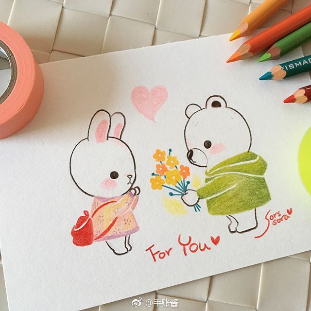 手帐小素材~可爱简笔画~ins：sorssora