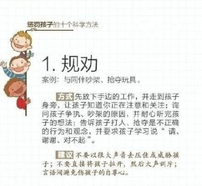 【科学惩罚孩子】如何让孩子知道自己错了又不伤及他们的自尊心，下面介绍十种方法，爸妈们赶紧get起来，有天会用到的。