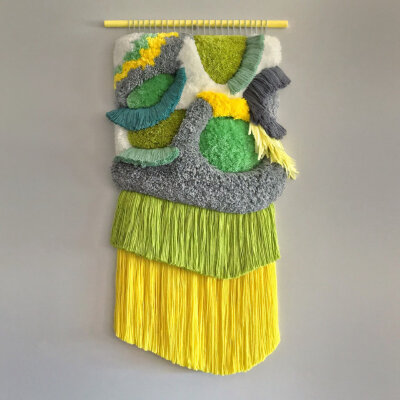 西班牙艺术家Judit Just即兴创作的方式制作充满活力的壁毯 ——