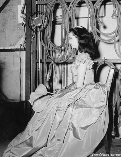 Vivien Leigh in costume for the comedy skit, “Scarlett O’Hara, The Terror of Tara,” during the Old Vic tour of North Africa, 1943
