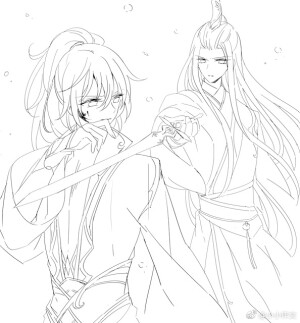 ＃魔道祖师  薛晓 薛洋 晓星尘
〔画师〕小小作文