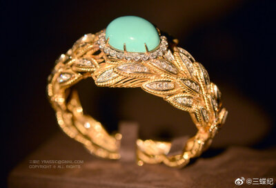 装饰艺术风格手镯 材质：钻石、绿松石、金、铂金，宝格丽（Bulgari），1920年代，意大利