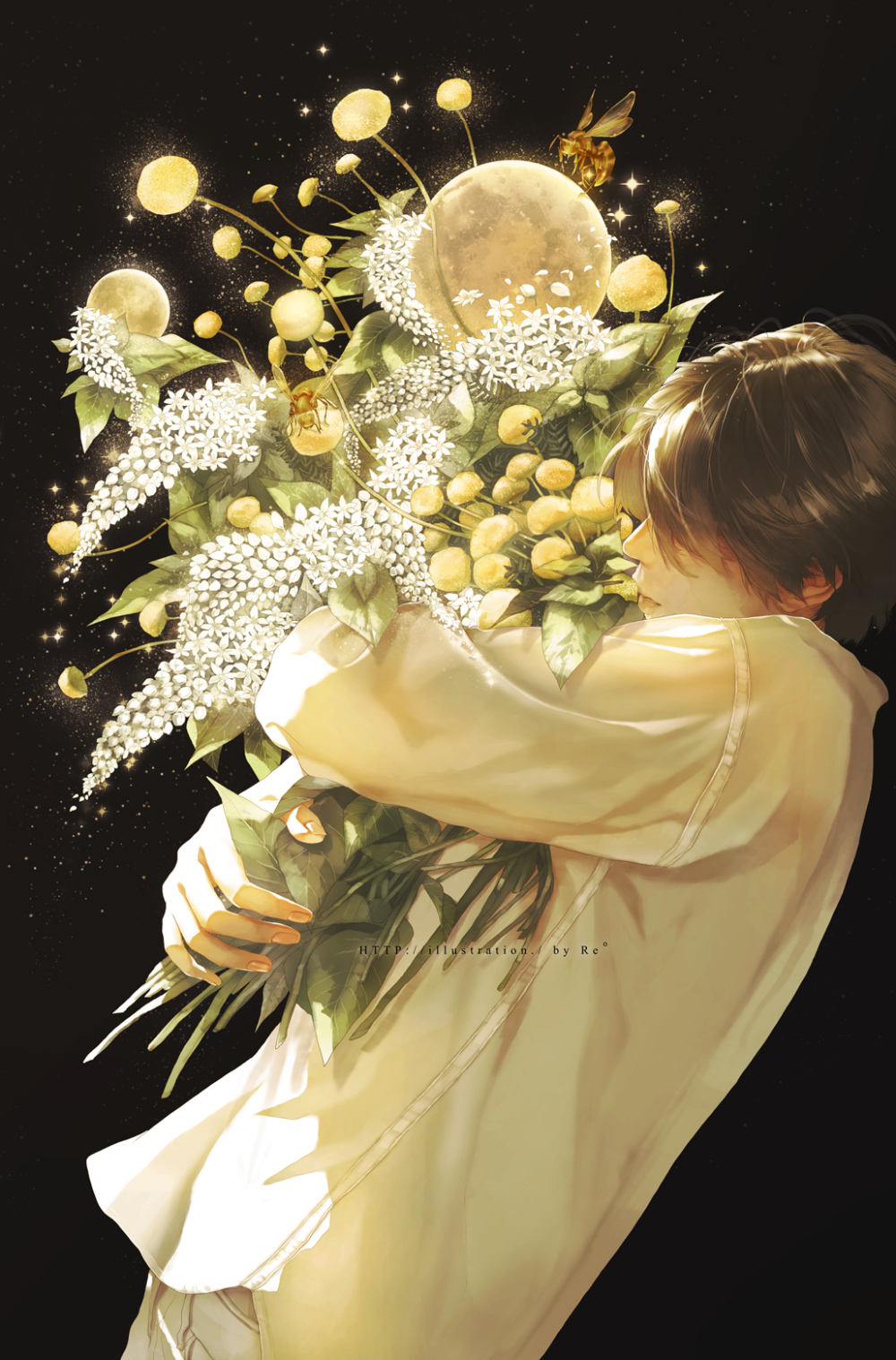 night bouquet 绘师：Re°（p id=1243903） 本作品id=78693907