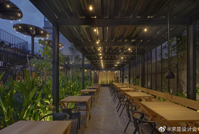 Sunrise花园餐厅，印度 / M9 Design Studio。#求是爱设计#