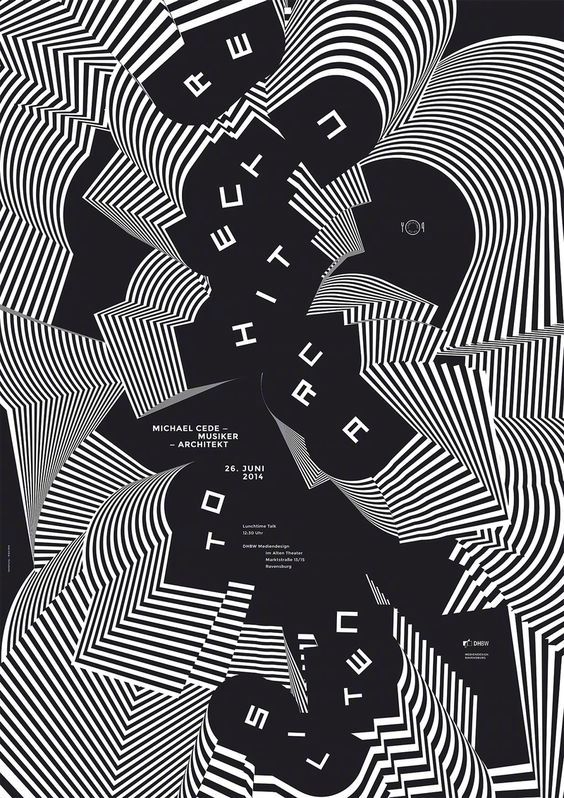 创意海报设计 · 黑白色