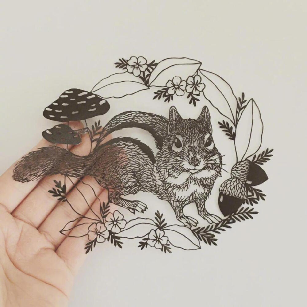 来自艺术家 Kanako Abe 刻纸作品 | kanakoa.be