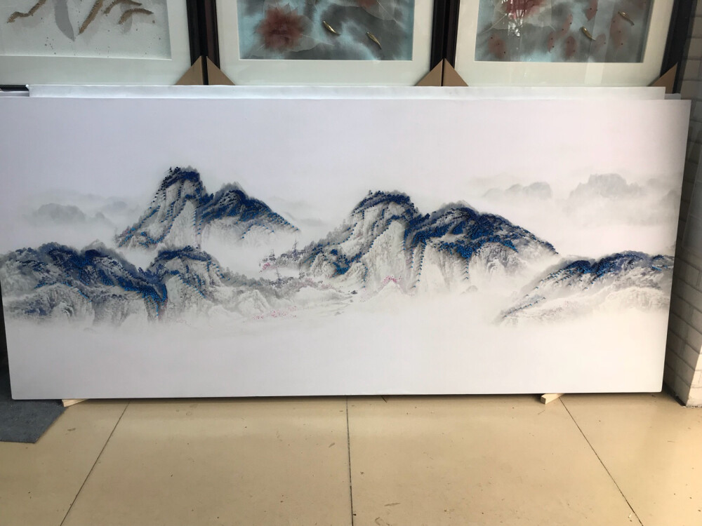 钉子山水画