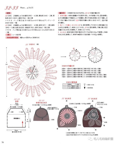 钩编花朵口金包