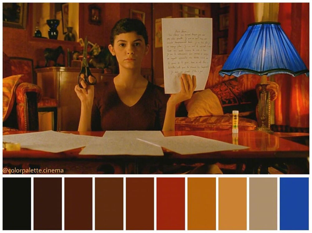 电影配色美学。ins：colorpalette.cinema