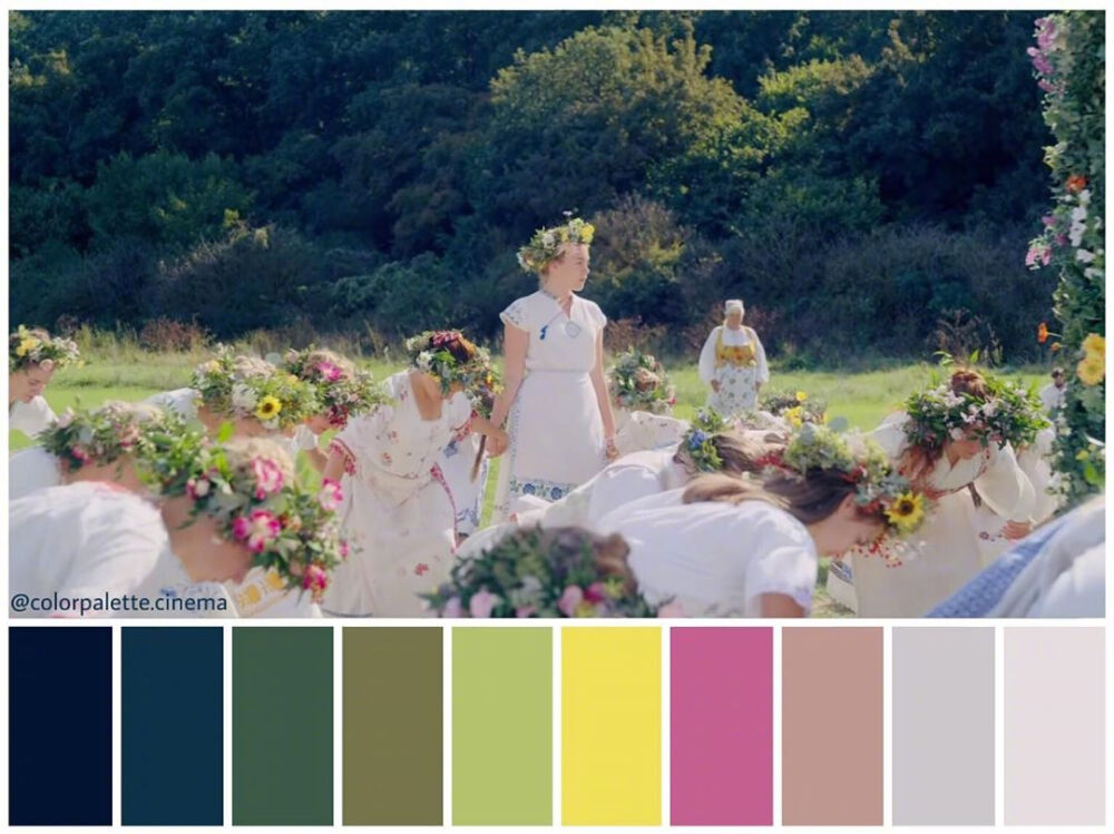 电影配色美学。ins：colorpalette.cinema