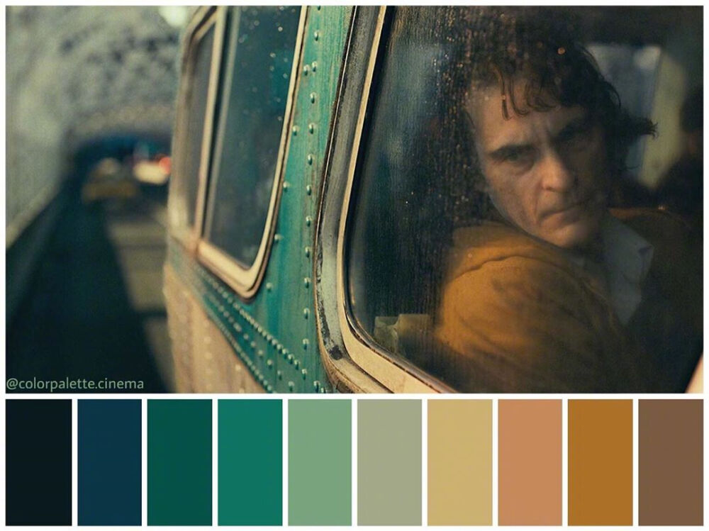 电影配色美学。ins：colorpalette.cinema