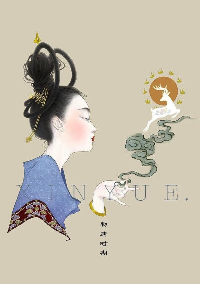 插画师笔下的《大唐女子图鉴》 插画师御茶菓子