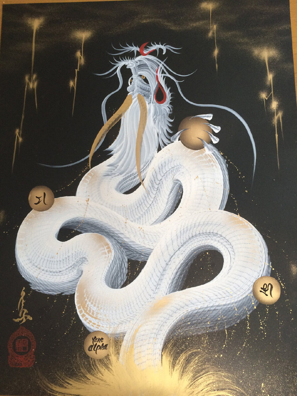 日本艺术家手岛启辅(keisuke teshima)的一笔画龙,一笔龙也是从江户