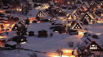 #和环妹一起来旅行# 白川乡 日本小众完爆北海道的水墨画雪景童话村落 绿洲