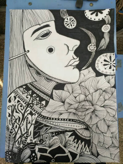 手绘线描画