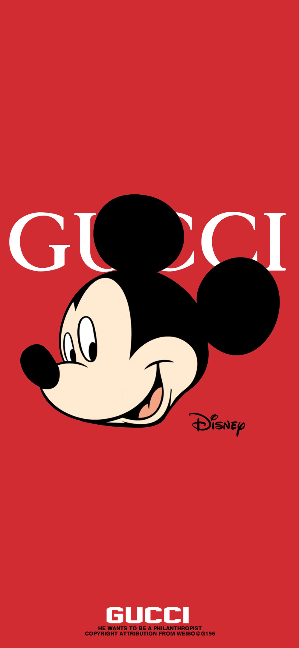 iPhoneX专用壁纸 拿图请留赞么么哒❤GUCCI x Disney