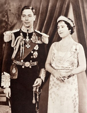 King George VI and Queen Elizabeth of England.