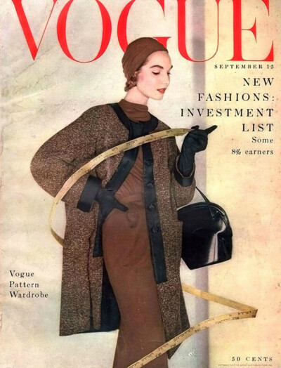 50年代vogue杂志的封面，优雅&经典 ​​​