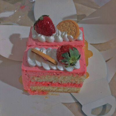 蛋糕 草莓 饼干