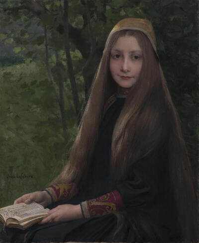 Griselidis - 法国画家Jules-Joseph Lefebvre, 1836-1911,
72cm x 60cm, 布面油画，法国鲁昂美术博物馆（Musée des Beaux-Arts de Rouen） ​​​