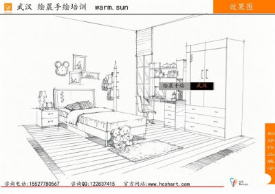 室内速写效果图素材