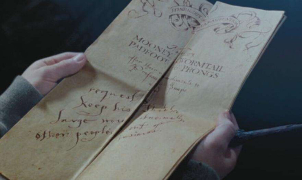 活点地图The Marauder's Map 制作者 月亮脸 虫尾巴 大脚板 尖头叉子