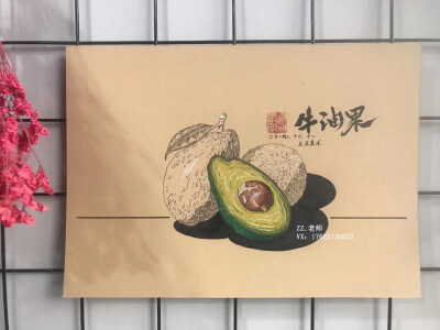 创意素描水果