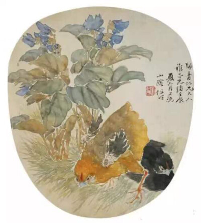 任颐（1840—1896年），初名润，字伯年，一字次远，号小楼，(亦作晓楼)，浙江山阴人，清末画家?；婊獠墓惴海宋?、肖像、山水、花卉、禽鸟无不擅长。代表作有藏于徐悲鸿纪念馆的《紫藤翠鸟图》轴等。对近现代花鸟…