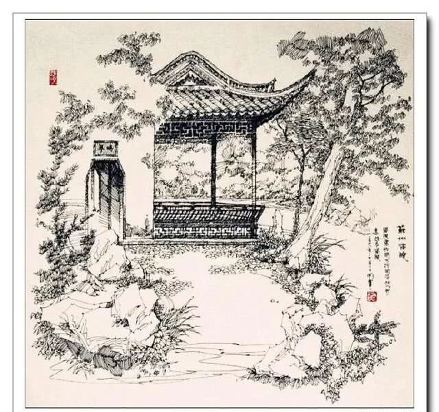 黄力炯，对中国画线条情有独钟，曾画过连环画、刊物插图等，参加过多次画展。虽没学过建筑，亦非园林绘手，却为景物散发出的美而震撼，在极强的表现欲望驱动下，画了很多园林、民居的钢笔画小品，创作出一幅幅精美的作品。在此，请欣赏黄力炯的园林、水乡、湘西系列的钢笔画精选。