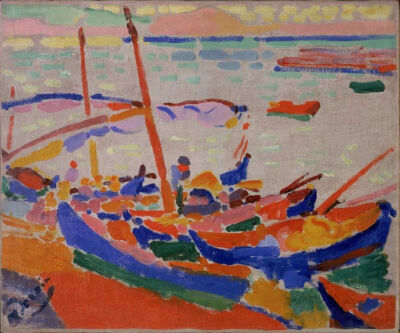 安德烈·德朗《Fishing Boats, Collioure》，布面油画，1905年