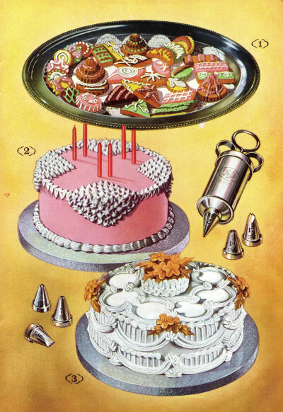 分别是糕点、生日蛋糕、洗礼蛋糕
大约是上世纪10年代