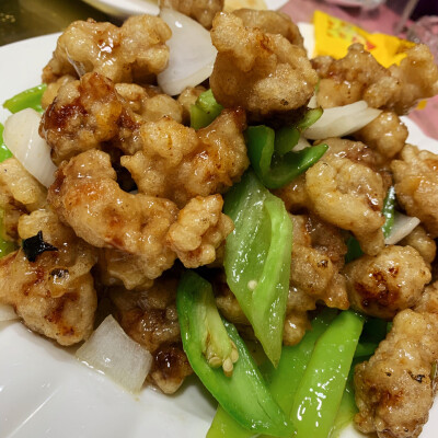 溜肉段，杀猪菜，蒜末粉丝娃娃菜，杂粮包，20190823。