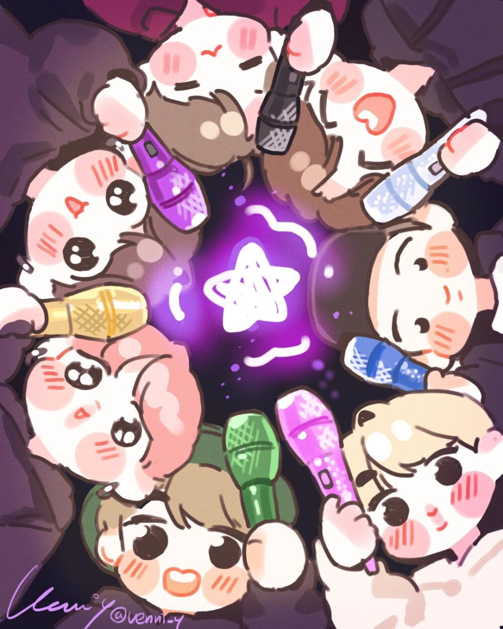 bts 手绘,搜图不易，留图请点赞，专辑内所有图片均有才阿米所绘，我只是图片搬运工，只留作欣赏