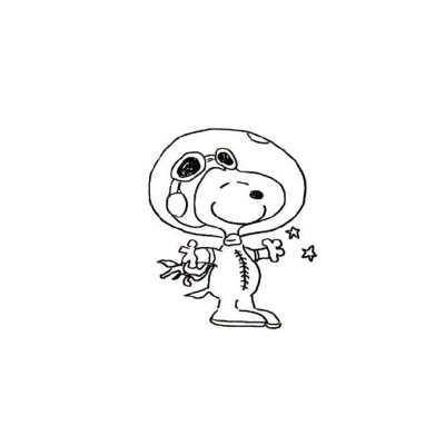 简笔画snoopy