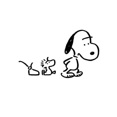 简笔画snoopy