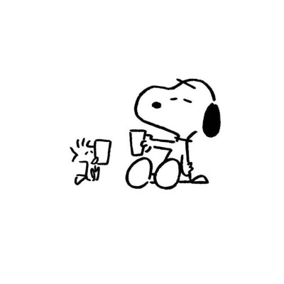 简笔画snoopy