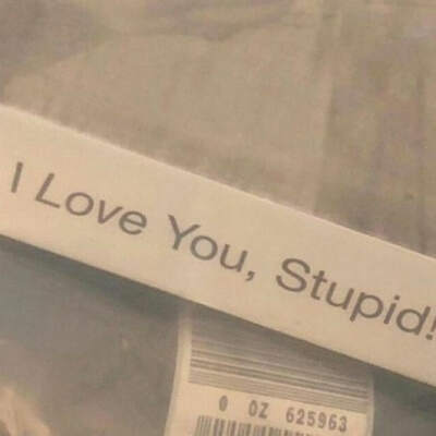 I love you stupid