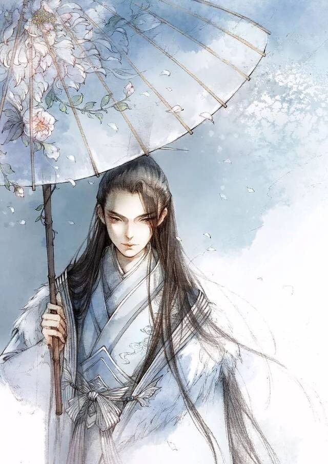 长廊花灯，明明灭灭；细雨绵绵，白伞青骨。
白裳如初，红衣如故；
驻谁心，记谁颜。
笑靥如花，几许尘世。