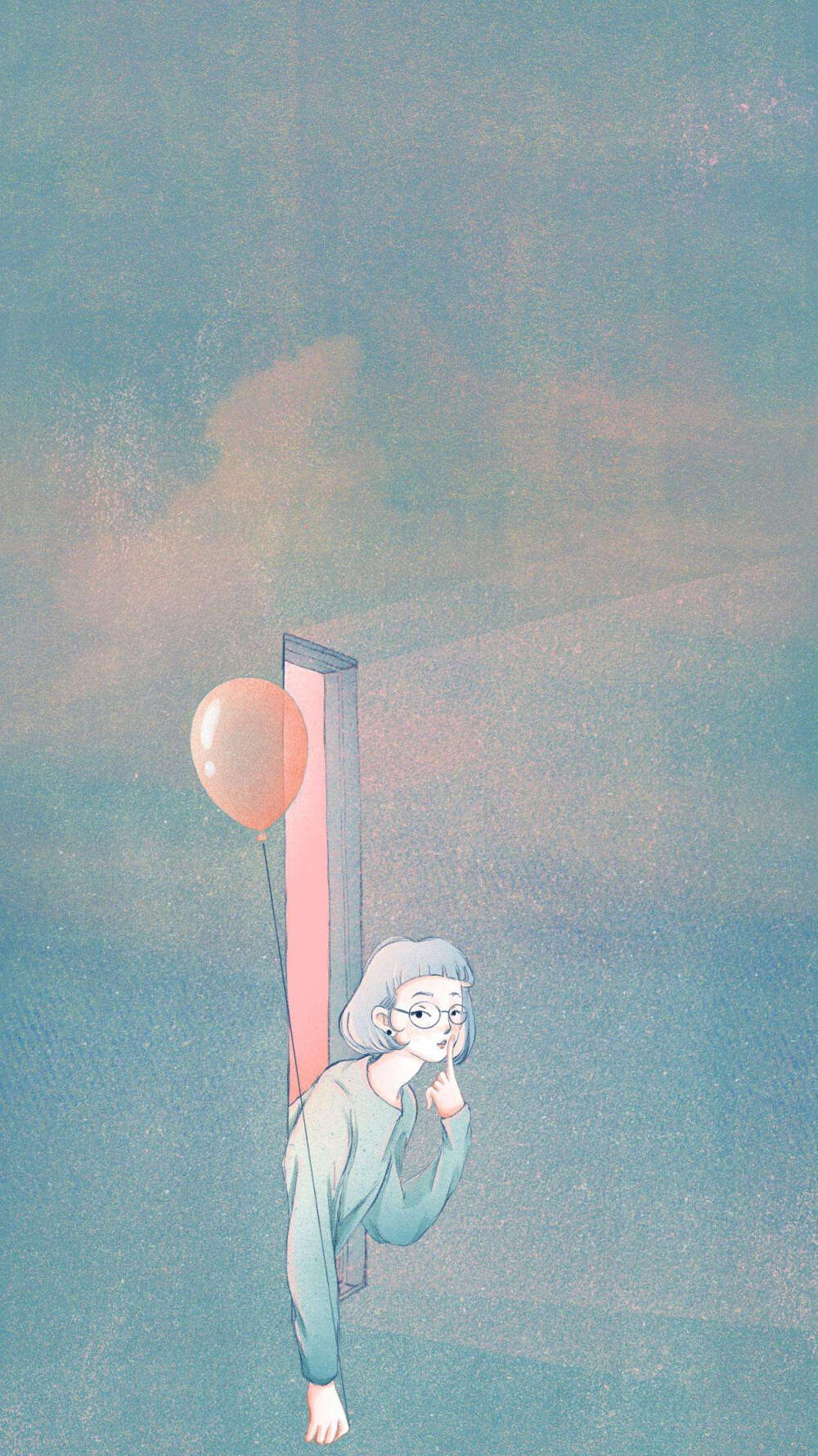 青蓝色，三屏壁纸