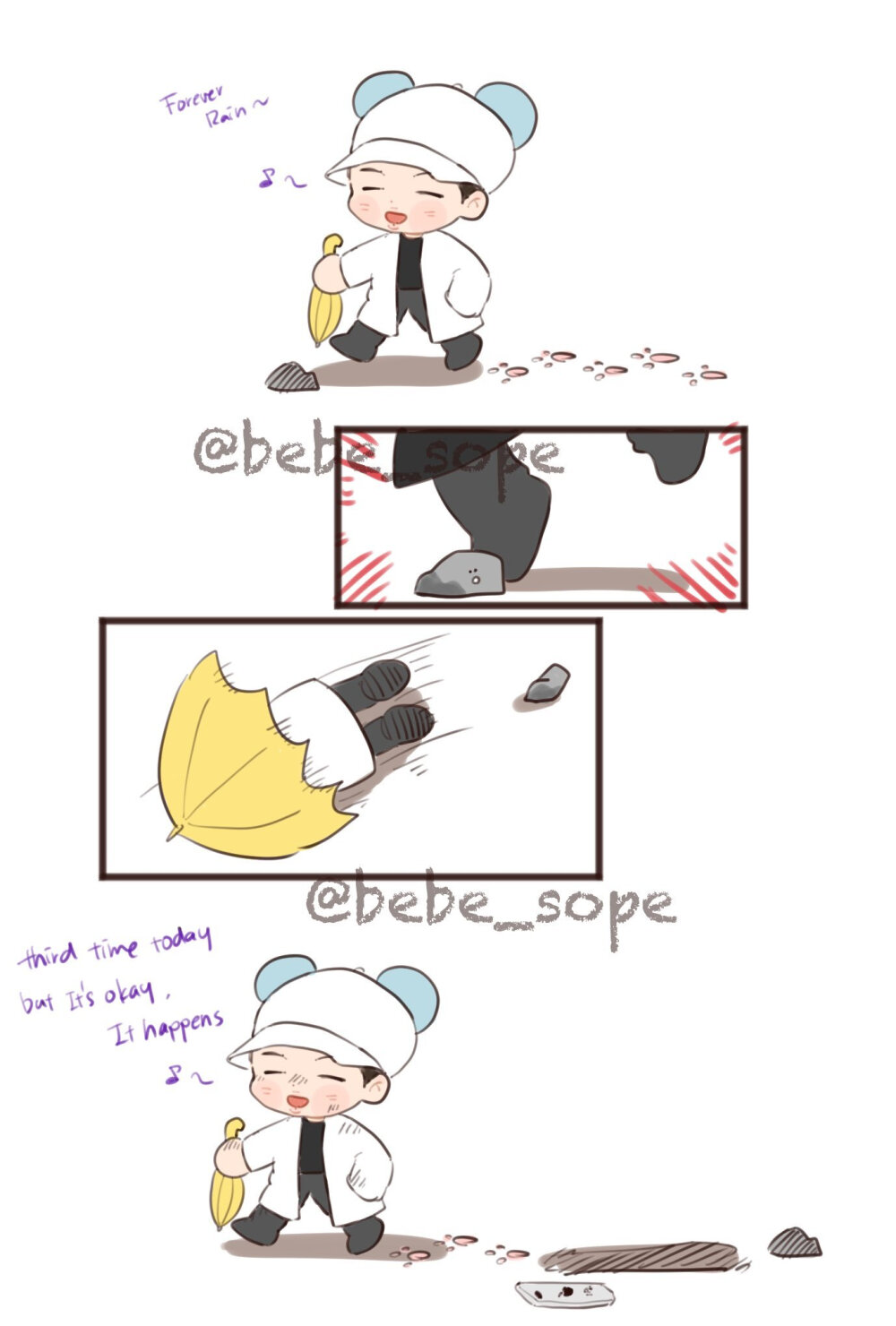 「 如果防弹宝宝被石头绊倒了 」
附上: P9 Taetae石頭哥哥梗
cr/bebe_sope